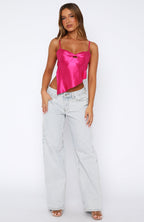 Took My Heart Top Magenta