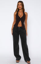 Beginning To Wonder Halter Top Chocolate