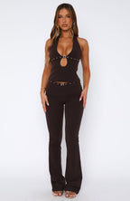 Firestorm Halter Top Chocolate