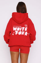 All I Want For Christmas Oversized Hoodie Red