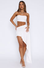 Corfu Cove Maxi Skirt White