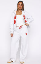 Club 14 Allie Boxy Zip Front Hoodie Grey Marle