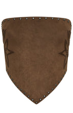 Rumours Strapless Faux Suede Top Chocolate