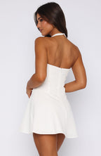 We Belong Halter Mini Dress White