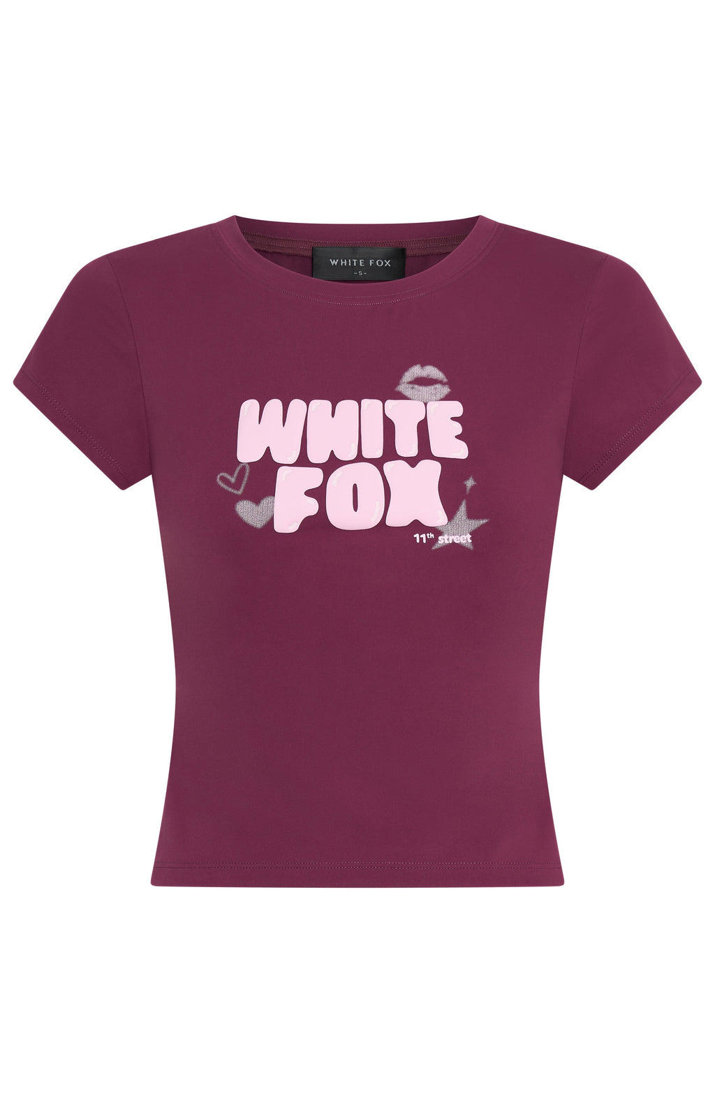 11th Street Sweet Kisses Baby Tee Very Berry