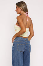 Take Your Mind Off It Halter Top Lemon