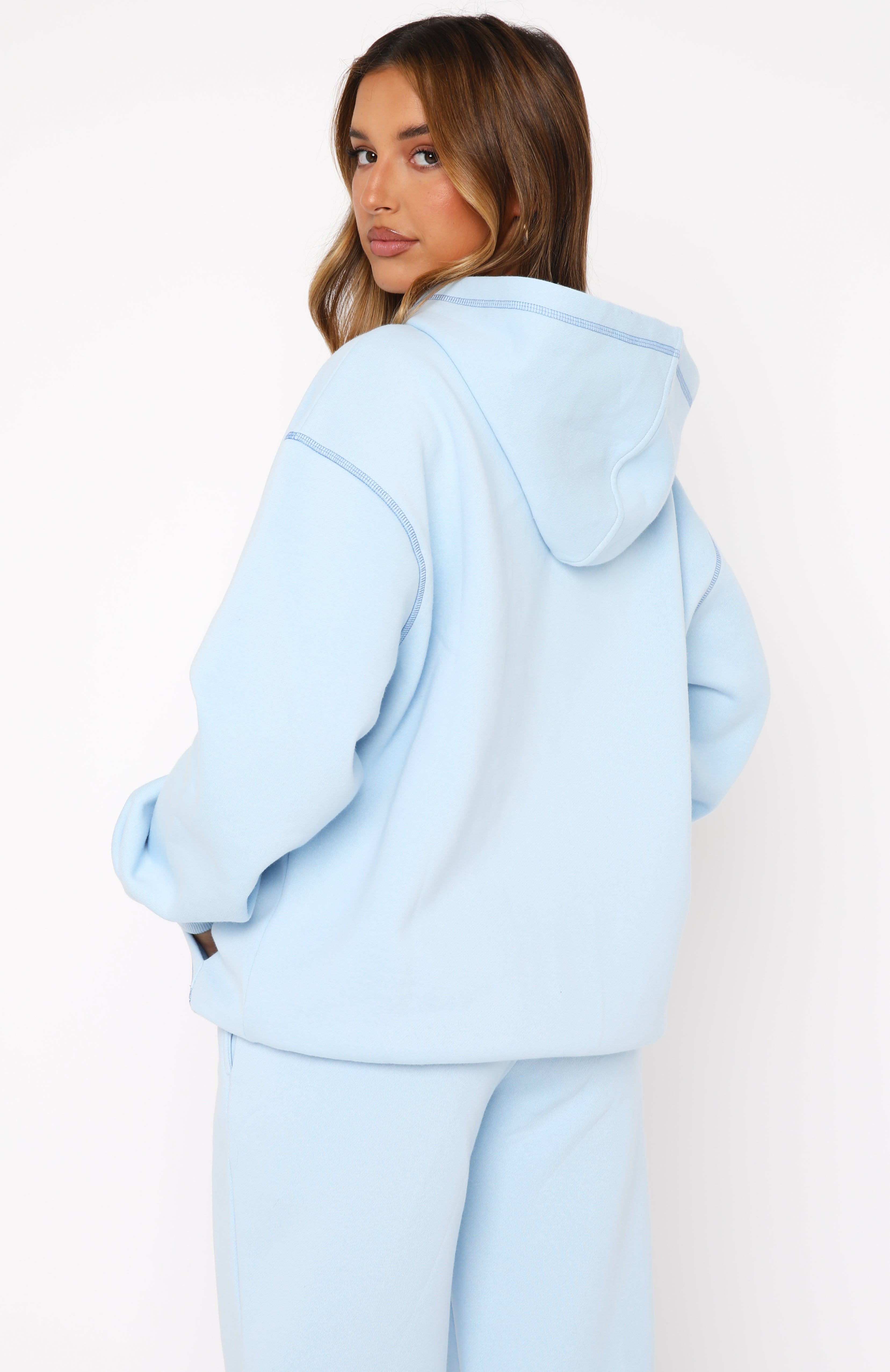 Instant Attraction Oversized Hoodie Baby Blue