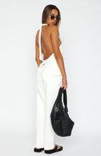 Momentum Mid Rise Straight Leg Jeans White