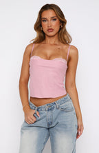 Tell Me All About It Top Pink