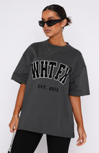 Give It Away Oversized Tee Charcoal