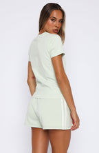 11th Street She's So Lucky Relaxed Baby Tee Iced Matcha