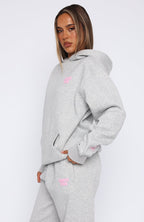 11th Street Keeping It Real Oversized Hoodie Jelly Bean