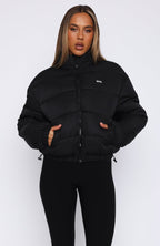Summit Zip Through Puffer Black