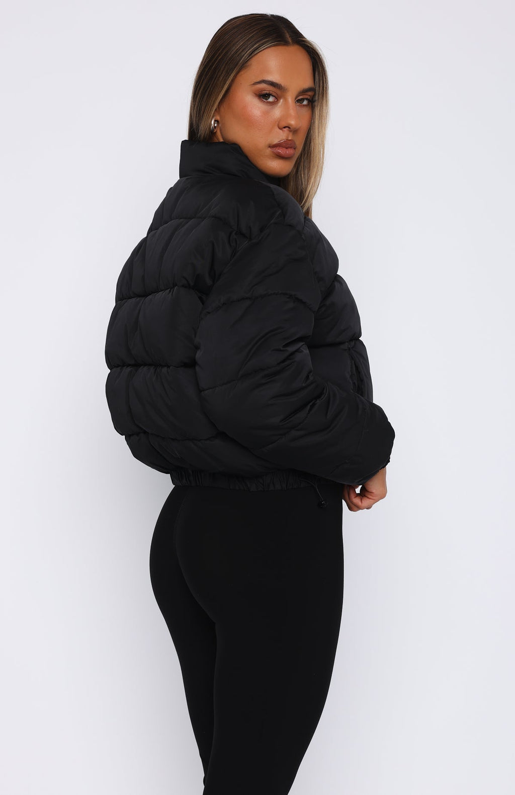 Summit Zip Through Puffer Black