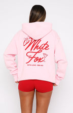 With Love & Kisses Oversized Hoodie Baby Pink