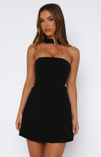 Good Graces Halter Mini Dress Black