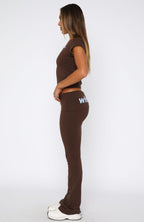 From The Archives Gigi Fold Over Flare Pants Chocolate