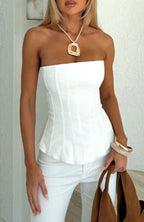 City Heat Strapless Bustier White