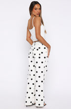 Bring The Style Low Rise Wide Leg Jeans Polka Dot
