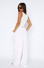 Live It Up Linen Pants White
