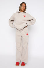 With Love For You Wide Leg Sweatpants Moon