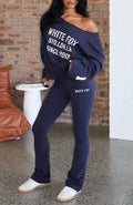 Topic Of Discussion Flare Pants Navy