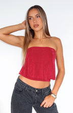 Meant To Amaze Strapless Top Berry