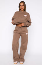 11th Street City Girl At Heart Wide Leg Sweatpants Cinnamon Bun