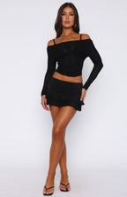 Ignoring Me Mini Skort Black