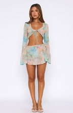 Aura Wave Mini Skirt Seaside Mottle