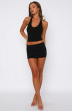 Late Nights Mini Skirt Black