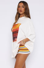 Filled With Love Oversized Tee White