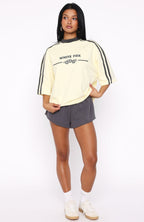 Deep Waters Oversized Tee Lemon