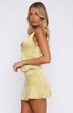 What About Us Mini Skirt Pistachio