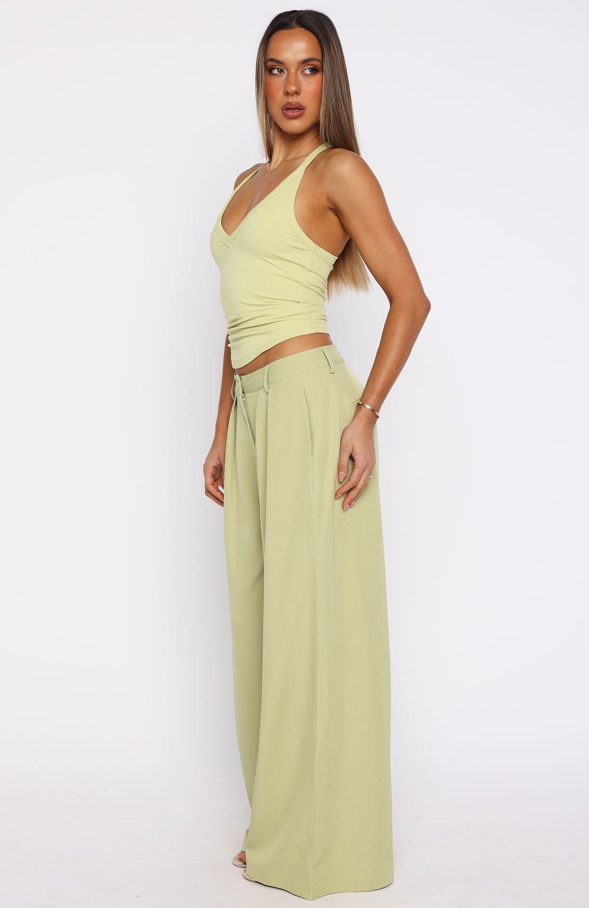 Figuring Out Feelings Pants Chartreuse