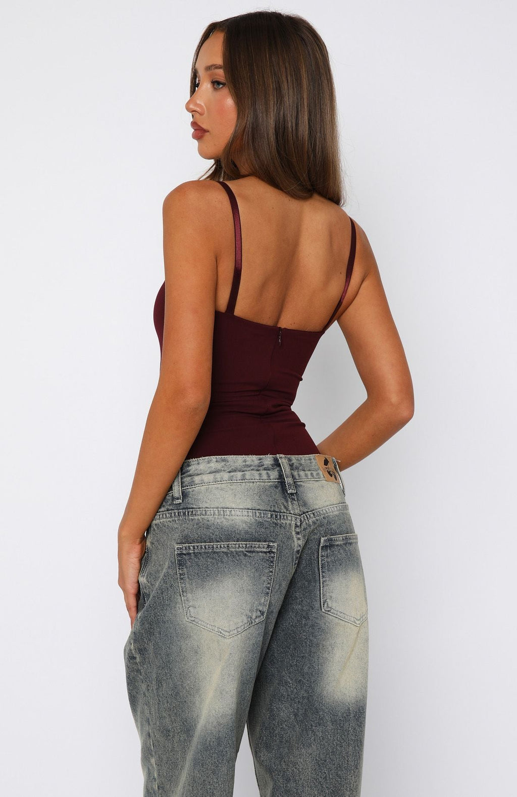 Stuck To You Bodysuit Wine