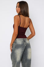 Stuck To You Bodysuit Wine