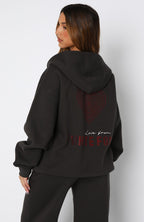 Best You've Ever Had Zip Front Hoodie Charcoal