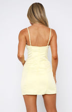 Feeling Tipsy Mini Dress Lemon