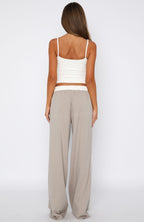 True Feelings Wide Leg Pants Moon