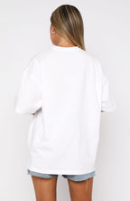 Hear The Ocean Oversized Tee White