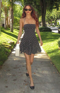 Think I'm In Love Mini Dress Black/White Polka Dot