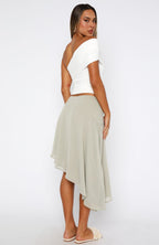 Hidden Grace Midi Skirt Sage