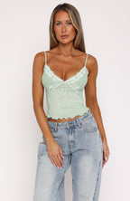 Sweet Sensation Cami Top Green