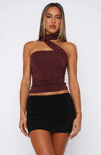 Status Updated Top Burgundy