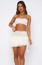 Sunset Stories Mini Skirt White