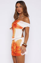 Mystified Off Shoulder Mini Dress Marigold Twist