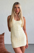 Soul Sister Halter Mini Dress Cream