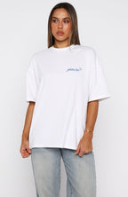 Pretty In Print Oversized Tee White