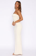 Confidence Is Key Strapless Maxi Dress Bone